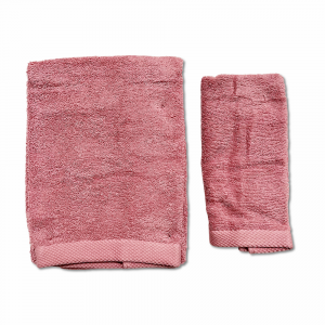 Coppia asciugamani 500 gr Melodie rosa
