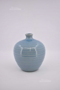 Vase Flower Stand Ceramic Light Blue H 21 Cm