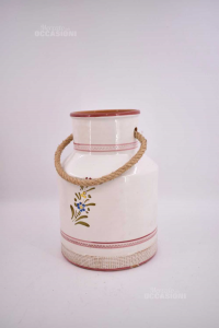 Vase Ceramic Flower Holder Enameled 26x19 Cm