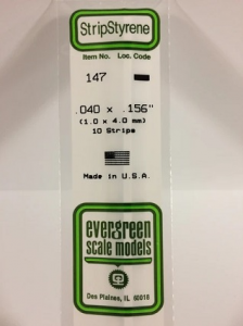 Listello polistirene  1x4 mm (10)