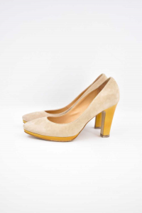Pointed-toe Pump Woman Beige Suede Size 39 Woman More,heel 10