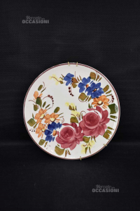 Piatto In Ceramica Di Bassano Floreale 30 Cm