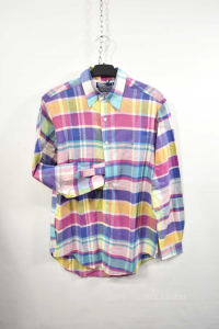 Camisa Hombre Polo Ralph Lauren Talla.l Coloreado 100 Y Algodón