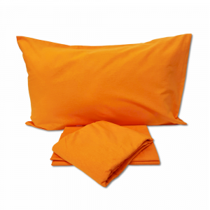 Completo lenzuola Basic arancio matrimoniale
