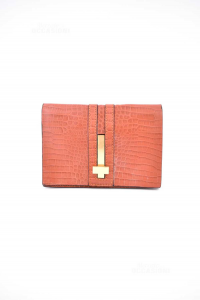Clutch Bag Faux Leather Red Brick Gianni Chiarini Florence (no Shoulder Strap) 18x13,50