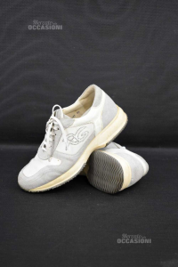 Shoes Woman Romeo Lilies Size 40 Gray Ice / White