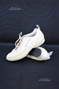 Shoes Woman Emporio Armani Size 39.5 White In Real Leather