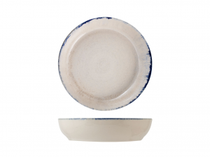 H&H set 12 piatti fondi Artisanal in stoneware blu cm 20