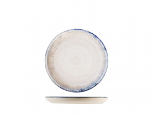 H&H set 12 piatti frutta Artisanal in stoneware blu cm 21