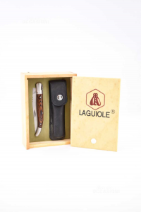 Pocket Knife Laguiole With Case Wood And Pencil Case Mod.leclair 440