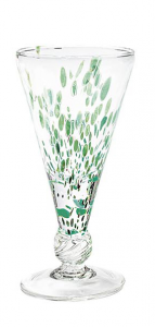 Coppa vetro graniglia verde erba (6pz)