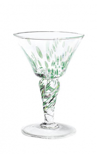 Coppa vetro graniglia verde erba (6pz)
