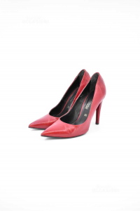 Shoes Woman In Real Leather Red Cristina Size 37