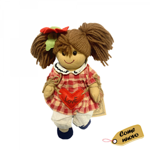 Bambola Valentina love My Doll in stoffa imbottita alta 25 cm - Come nuovo