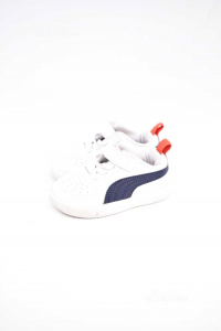 Shoes Boy Puma White Blue Size 21