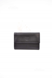 Wallet Woman Replica Prada Milan Black 15x10 Cm