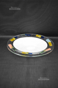 Plate Centerpiece Glass Oval 38x28 Cm