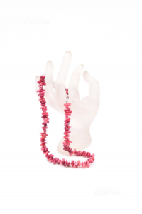 Collar De Coral Rosa 42 Cm