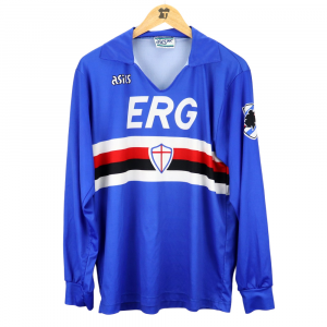 1990-91 Sampdoria Maglia Asics Erg Home L (Top)