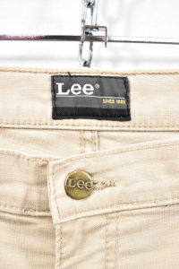 Pants Man Lee Beige Light Size 38