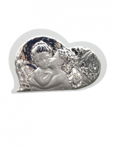 Geo's icona angeli cuore bilaminato argento