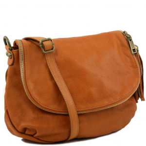 Tuscany Leather TL141223 0 TL Bag - Umhängetasche aus weichem Leder mit Quasten