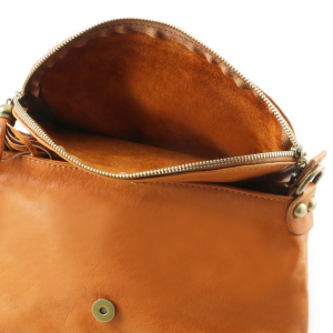 Tuscany Leather TL141223 0 TL Bag - Umhängetasche aus weichem Leder mit Quasten