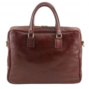 Tuscany Leather TL141241 0 Urbino - Leather laptop briefcase with front pocket