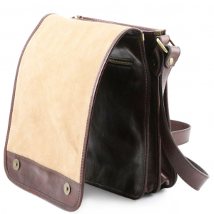 Tuscany Leather TL141255 0 TL Messenger - Two compartments leather shoulder bag
