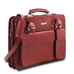 Tuscany Leather TL141268 0 Venezia - Leather briefcase 2 compartments