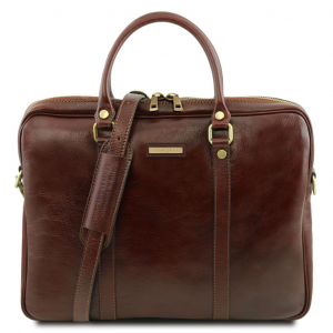 Tuscany Leather TL141283 0 Prato - Exclusive leather laptop case