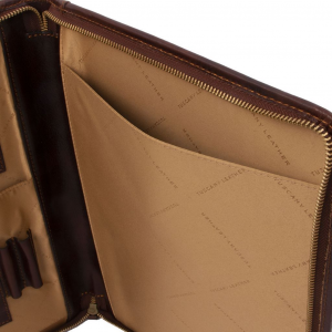 Tuscany Leather TL141287 0 Luigi XIV - Leather document case with zip closure