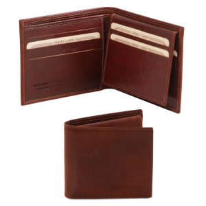 Tuscany Leather TL141353 0 Exklusive Herren Brieftasche aus Leder mit 3 Scheinfächern und Ausweisfach