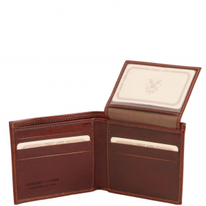 Tuscany Leather TL141353 0 Elégant portefeuille en cuir pour homme 3 volets