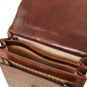Tuscany Leather TL141425 David - Borsello in pelle a tracolla - Misura piccola Miele