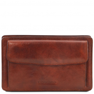 Tuscany Leather TL141445 Denis - Esclusivo borsello a mano in pelle Marrone