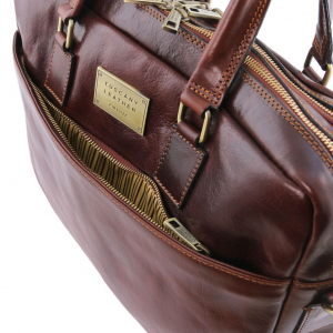 Tuscany Leather TL141894 0 Urbino - Cartable en cuir porte ordinateur 2 compartiments avec poche frontale