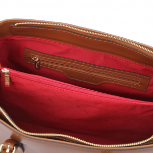 Tuscany Leather TL142037 TL Bag - Borsa a spalla in pelle Cognac