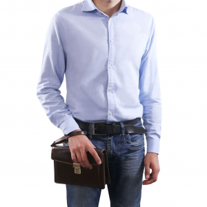 Tuscany Leather TL8075 0 Max - Elegante Handgelenktasche/Herrentasche aus Leder