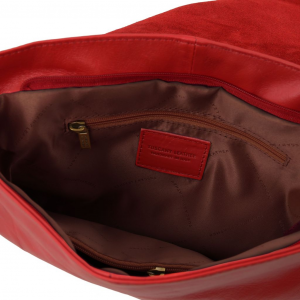 Tuscany Leather TL141110 TL Bag - Borsa morbida a tracolla con nappa Rosso