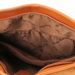 Tuscany Leather TL141110 TL Bag - Borsa morbida a tracolla con nappa Cognac