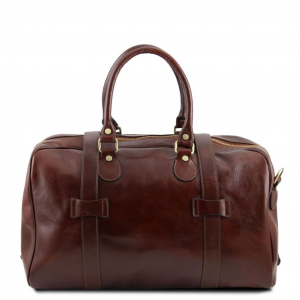 Tuscany Leather TL141249 0 TL Voyager - Leather travel bag with front straps - Small size