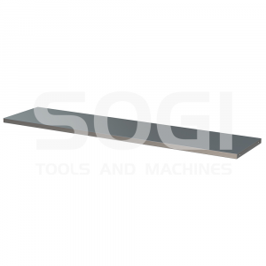 Piano di lavoro in acciaio inox SOGI ARR-TOP-A-L per arredo officina - per sistema modulare ARR-OFF - 2040x466x36 mm