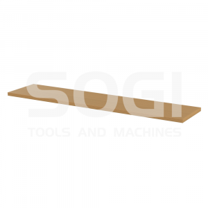 Piano di lavoro in legno SOGI ARR-TOP-L-L per arredo officina - per sistema modulare ARR-OFF - 2040x465x35 mm