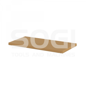 Piano di lavoro in legno SOGI ARR-TOP-L-2M per arredo officina - per sistema modulare ARR-OFF - 915x465x35 mm