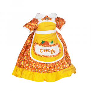 Vestito arancione e giallo con arance per bambola alta 42 cm - My Doll
