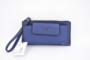 Wallet Woman Conbipel Blue Faux Leather New