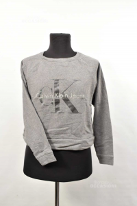 Sweatshirt Frau Calvin Klein Größe S Grau Mod.Ernte