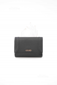 Wallet Woman Liu Jo Black Faux Leather 14x10 Cm
