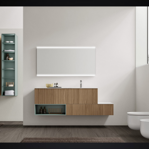 Wall-mounted bathroom cabinet Elite 01 Gruppo Geromin
